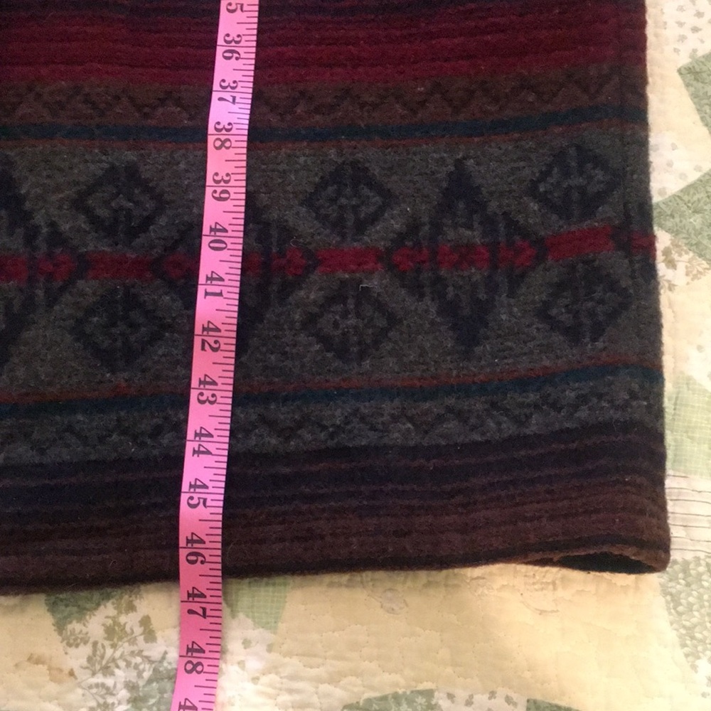 WOOLRICH XL Navaho Aztec Blanket Coat Snap Closure Down Front Double pockets - Picture 7 of 16